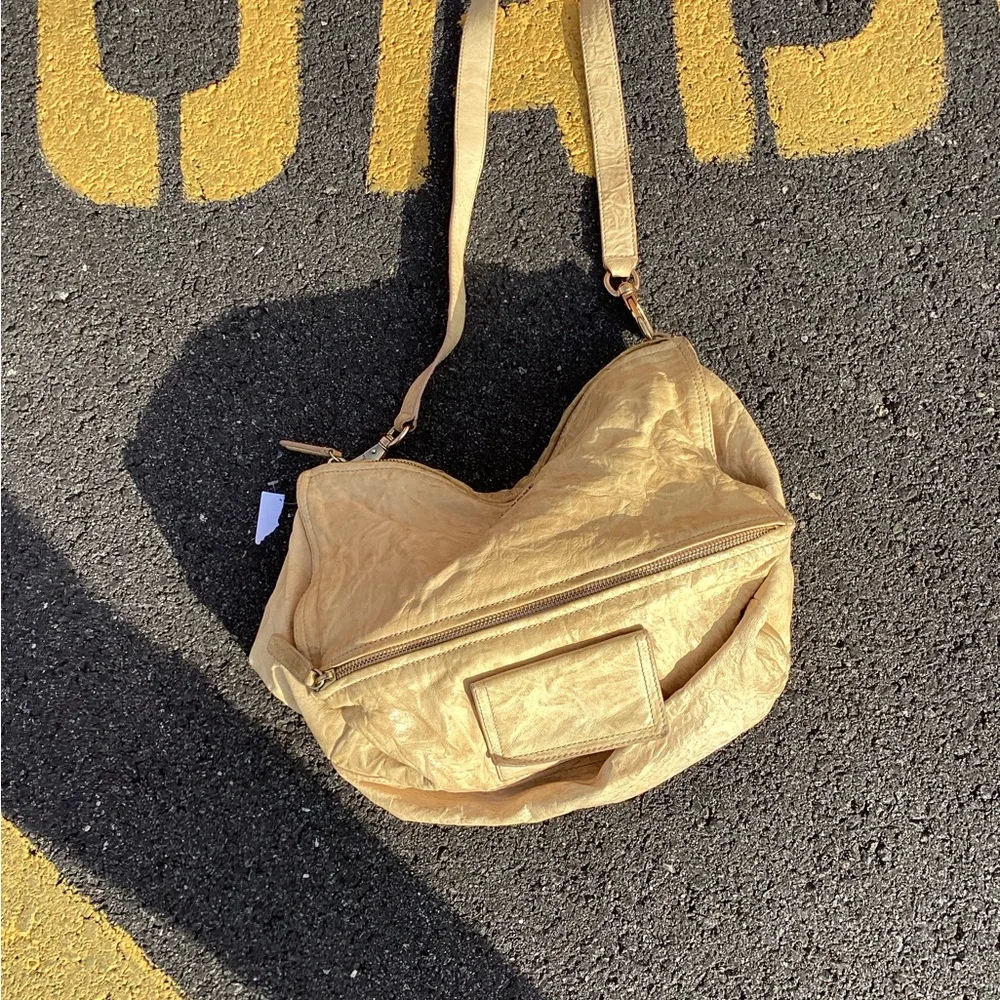 Givenchy Black and Tan Canvas Backpack with Leather Trim
